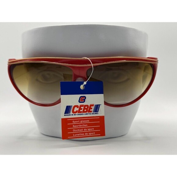 NWT Vintage Cebe Sport Sunglasses | Model 1936F | Red/Gold | Made in France - Picture 2 of 10